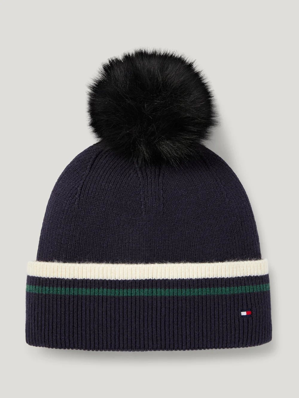 Tommy Hilfiger A/W 26 Czapka pom pom Dean Desert Sky